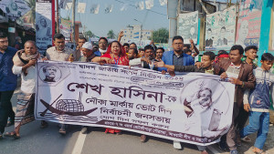 মিছিলে মিছিলে মুখর কোটালীপাড়ায় প্রধানমন্ত্রীর জনসভাস্থল   