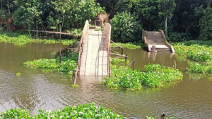 সেতুটি ভেঙেছে দেড় বছর আগে, দুর্ভোগ