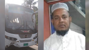 সাকুরা বাসের চাপায় মোটরসাইকেল আরোহী নিহত