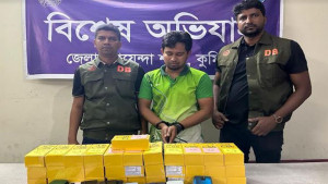 চোরাই পথে ভারত থেকে আনা ১০১টি মোবাইল ফোন জব্দ, গ্রেপ্তার ১