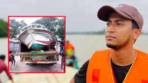 ২ স্পিটবোট নিয়ে বন্য কবলিত এলাকায় রওনা দিলেন তাসরিফ