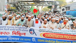 ইসলামী আন্দোলনের বিক্ষোভ, ক্ষমা চাইতে হবে ভারতকে