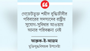 শহীদ বুদ্ধিজীবীর স্বীকৃতি থামল ৫৬০ জনে