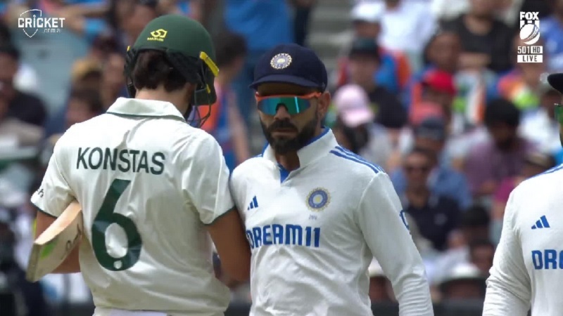 বুড়ো কোহলির ভীমরতি, কনসটাসকে ধাক্কা দিয়ে পেলেন শাস্তি বুড়ো কোহলির ভীমরতি, কনসটাসকে ধাক্কা দিয়ে পেলেন শাস্তি