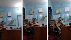 রাজশাহীতে থানায় বসে ওসির ‘খাম’ আদান-প্রদানের ভিডিও ফাঁস