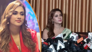 বিভিন্ন মাধ্যমে তারা আমাদের হুমকি দিতে থাকে, সংবাদ সম্মেলনে অভিযোগ নায়িকার