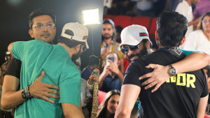 পা ছুঁয়ে সালাম করলেন শুভ, বুকে জড়িয়ে ধরলেন শাকিব খান 