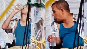 মঞ্চে শিক্ষকের প্রকাশ্যে মদপানের ভিডিও ভাইরাল