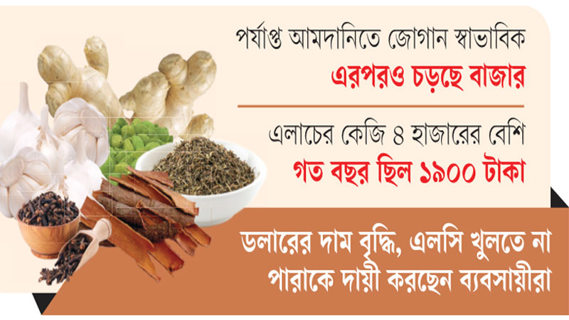 খাতুনগঞ্জে সিন্ডিকেটের থাবা মসলার দাম দ্বিগুণ খাতুনগঞ্জে সিন্ডিকেটের থাবা মসলার দাম দ্বিগুণ