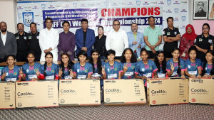 সাফ অনূর্ধ্ব-১৯ জয়ী নারীদের সংবর্ধনা দিল ওয়ালটন 