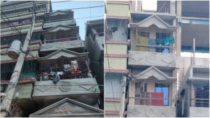 ধামরাইয়ে হেলে পড়ল চার তলা ভবন, পরিত্যক্ত ঘোষণা
