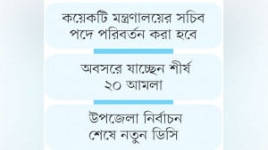প্রশাসনের গুরুত্বপূর্ণ পদে আসছে রদবদল