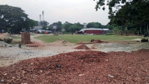 খেলার মাঠে ইট-বালুর ব্যবসা আ’লীগ নেতার