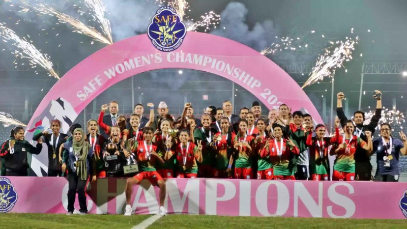 সাফজয়ী নারীদের দেড় কোটি টাকা পুরস্কার ঘোষণা বাফুফের সাফজয়ী নারীদের দেড় কোটি টাকা পুরস্কার ঘোষণা বাফুফের