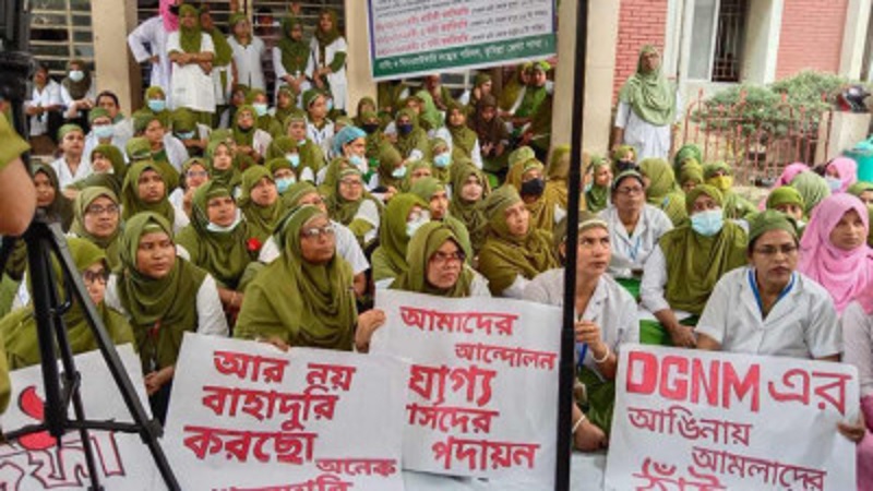 নার্সদের কর্মবিরতি বৃহস্পতিবার পর্যন্ত স্থগিত নার্সদের কর্মবিরতি বৃহস্পতিবার পর্যন্ত স্থগিত