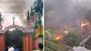 বন্দরে দেওয়ানবাগীর আস্তানা ভাংচুর ও অগ্নিসংযোগ