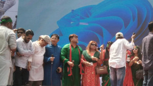 নয়াপল্টনে সমাবেশস্থলে চলছে জাসাসের সাংস্কৃতিক পরিবেশনা