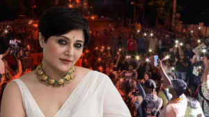 বিচারের দাবিতে রাতভর গণ-অবস্থানে স্বস্তিকা