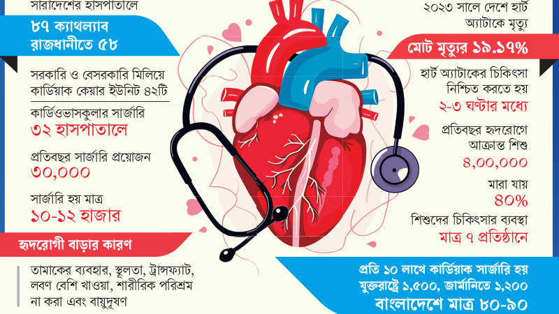 হৃদরোগে দেশে সরকারি চিকিৎসা দুষ্প্রাপ্য হৃদরোগে দেশে সরকারি চিকিৎসা দুষ্প্রাপ্য