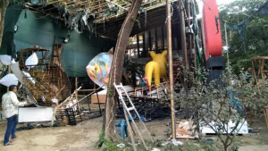 ‘ফ্যাসিবাদের মুখাকৃতি’ পুড়ে যাওয়া নিয়ে চারুকলার দুঃখ প্রকাশ