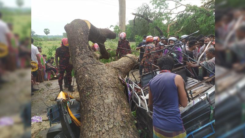 দুমকীতে কালবৈশাখী ঝড়ে বিধ্বস্ত শতাধিক ঘরবাড়ি, আহত ২ দুমকীতে কালবৈশাখী ঝড়ে বিধ্বস্ত শতাধিক ঘরবাড়ি, আহত ২