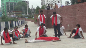 ভৈরব নদের পাড়ে নাটকের মাধ্যমে শিক্ষার্থীরা দেখালেন ফ্যাসিবাদের ভয়াবহতা