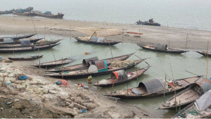 ভরা বর্ষায়ও পদ্মায়  মাছের আকাল
