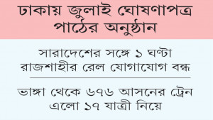 বরাদ্দ ট্রেন পছন্দ না হওয়ায়  রেলপথ আটকে বিক্ষোভ