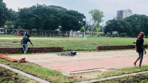 সমালোচনার মুখে সার্কিট হাউস মাঠে দেয়াল নির্মাণ বন্ধ
