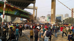তিতুমীর শিক্ষার্থীদের অবরোধ, ঢাকার সঙ্গে রেল যোগাযোগ বন্ধ
