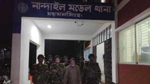 নান্দাইলে যৌথ বাহিনীর হাতে ইউপি চেয়ারম্যান গ্রেপ্তার