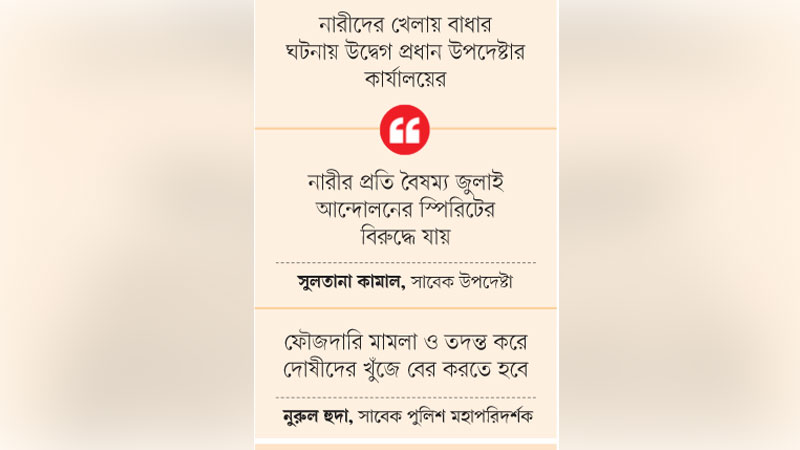 খেলাধুলা-অনুষ্ঠান করতে নারীদের বাধা, জড়িতরা নিয়ন্ত্রণহীন খেলাধুলা-অনুষ্ঠান করতে নারীদের বাধা, জড়িতরা নিয়ন্ত্রণহীন