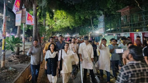 গণসংহতি আন্দোলন কার্যালয়ের পাশে ককটেল বিস্ফোরণের অভিযোগ, বিক্ষোভ মিছিল