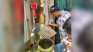 বৃষ্টির পানি ধরে রেখে বিপদে দাউদকান্দির মানুষ