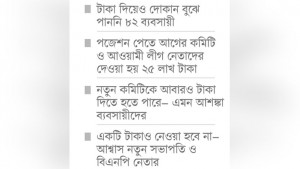দোকান বুঝে না পেয়ে  বিপদে ব্যবসায়ীরা