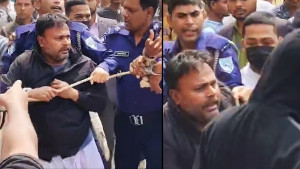 ধর্ষণে অভিযুক্ত শিক্ষককে আদালতে তোলার সময় গণধোলাই