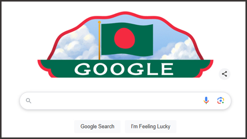 স্বাধীনতা দিবসে গুগলের ডুডল স্বাধীনতা দিবসে গুগলের ডুডল