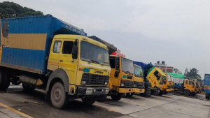 বেনাপোল বন্দরে আটকা গার্মেন্টস পণ্য বোঝাই ৩৬ ট্রাক