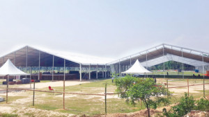 ১৪ কোটি টাকার আয়োজনে  তিন কোটি টাকার প্যান্ডেল