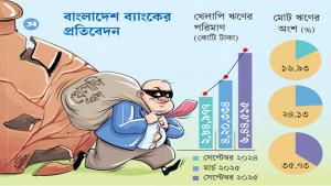খেলাপি ঋণ এক বছরে দ্বিগুণ
