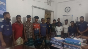 মা ইলিশ রক্ষায় মেঘনায় অভিযান, ৯ জেলে আটক