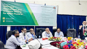 খুমেকে ‘এমবিবিএস ফেজ-৩ পরীক্ষার প্রশ্নপত্র প্রণয়ন ও মূল্যায়ন’ কর্মশালা