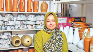 মাটির পণ্যে বাঁশ-বেতের ফিউশন