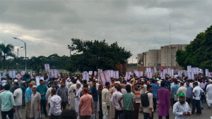 সংসদ ভবনের সামনে জামায়াত-জোটের অবস্থান