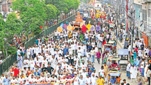 ৪১৬ বছরে ঢাকা ডিএসসিসির বর্ণিল শোভাযাত্রা