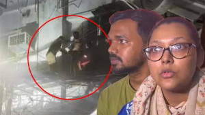 দরজা খুলতেই ধোঁয়া, কার্নিশে আটকে ছিলেন বাংলাদেশি দম্পতি