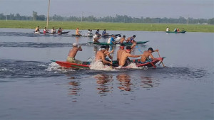 নন্দন বিলে নৌকাবাইচ