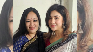 রুমিন ফারহানার সঙ্গে ছবি দিয়ে অপু বিশ্বাস যা লিখলেন