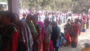 বান্দরবানে সুশৃঙ্খল ভোট