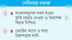 নির্বাচন নিয়ে সংখ্যালঘুরা ভয় বৈষম্য ও অনিশ্চয়তায়